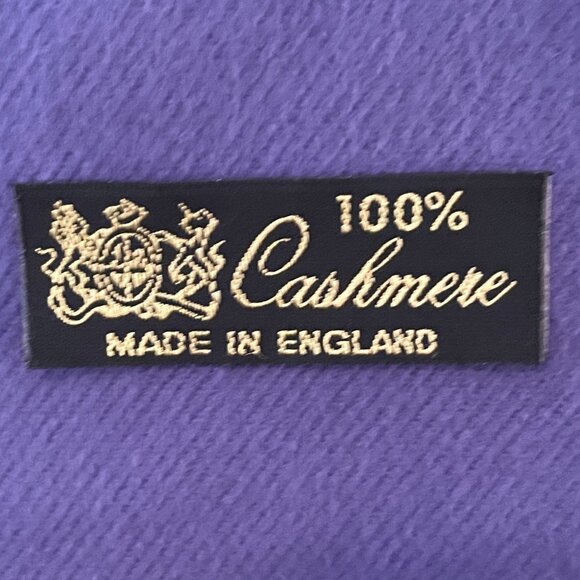 Lavender/Purple 100% Cashmere Scarf, Made in England - Picture 2 of 6